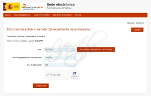 Check non-lucrative residency application using NIE