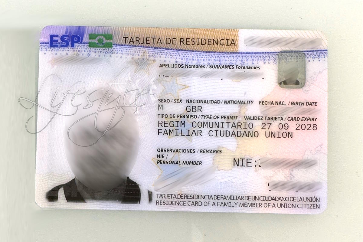 Spanish residency card for family member of an EU citizen